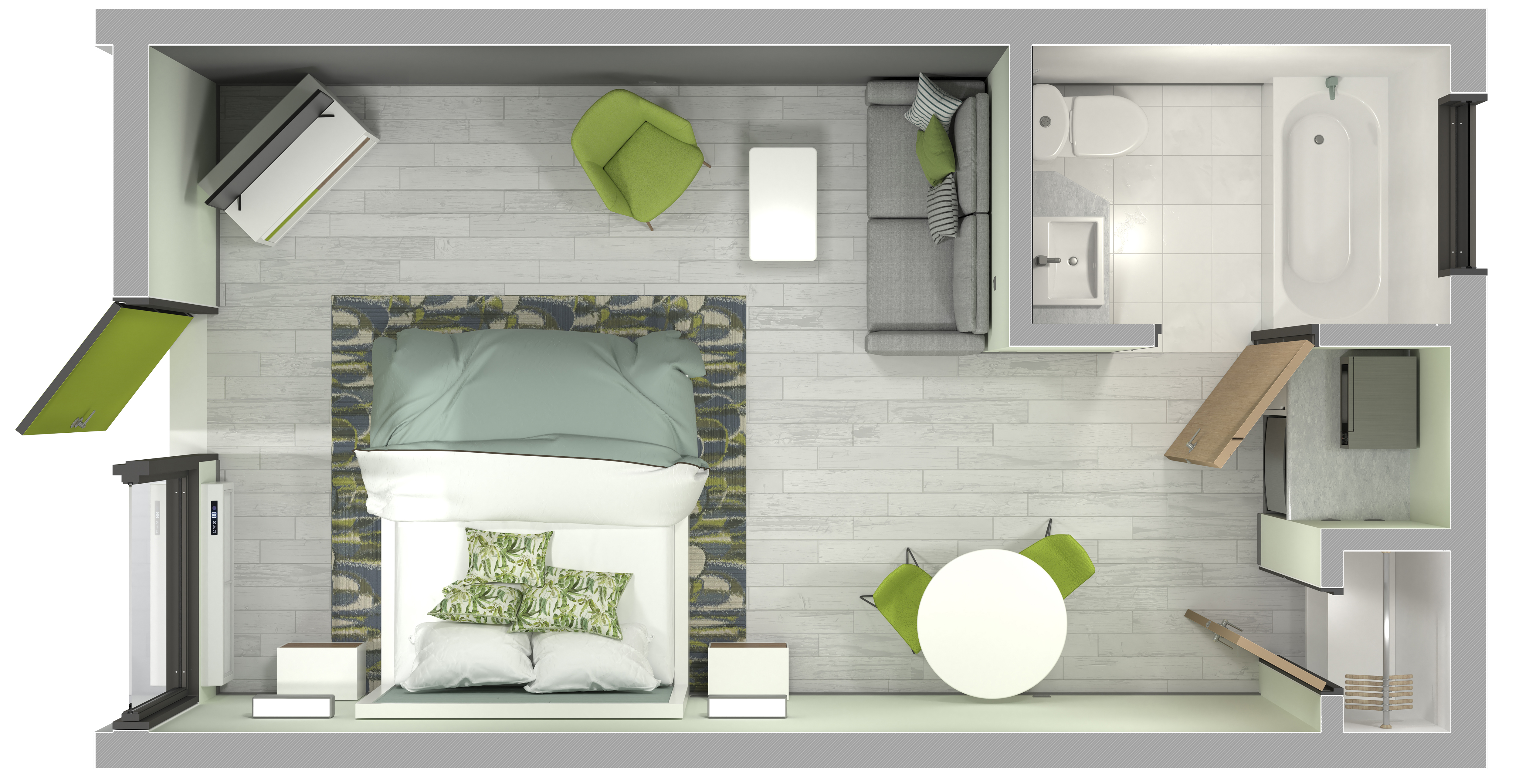 Ft. Lauderdale Hotel Room Rendering